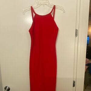 Calvin Klein Collection Strapless Red Dress